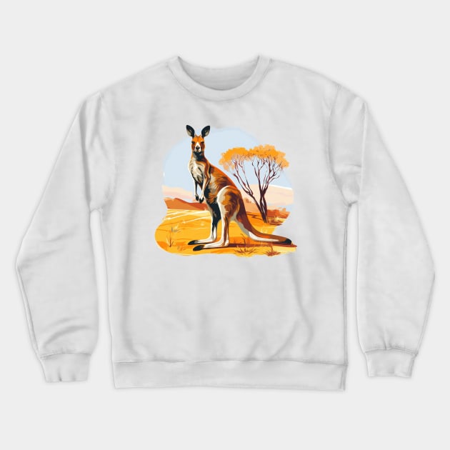 Cute Kangaroo Crewneck Sweatshirt by zooleisurelife